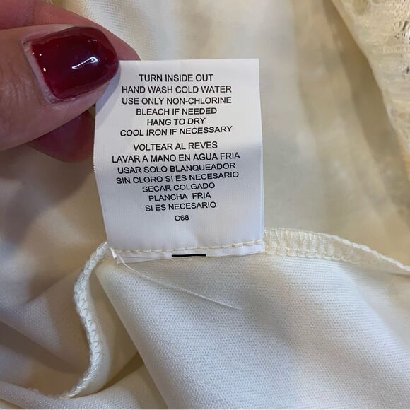 JUNE & HUDSON IVORY HI LOW SLEEVELESS LACE DRESS Size Medium - Picture 14 of 14